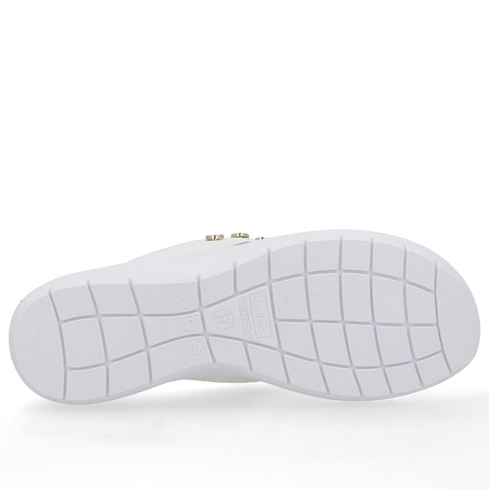 Chinelo Plataforma Couro Branco Branco 5