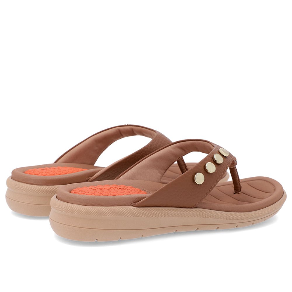 Chinelo Plataforma Couro Marrom Marrom 3