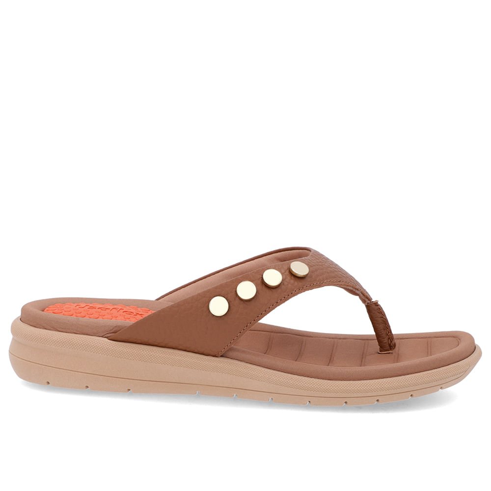 Chinelo Plataforma Couro Marrom