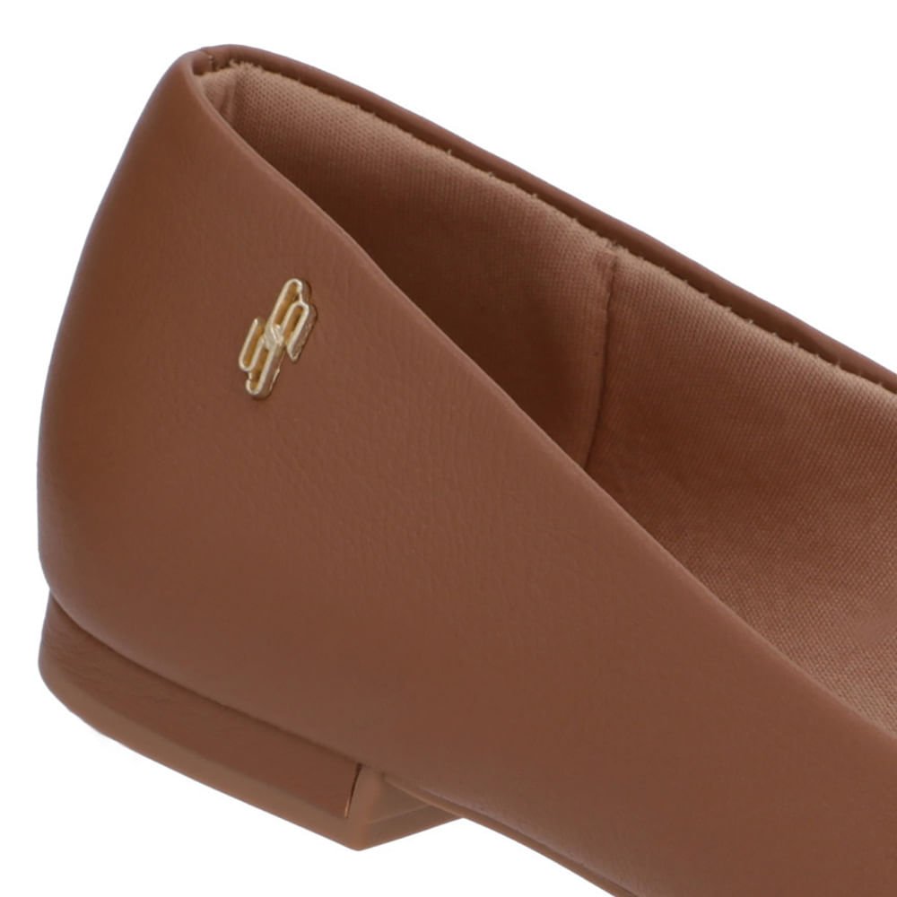 Sapatilha Marrom Caramelo Couro Lisa Marrom 4