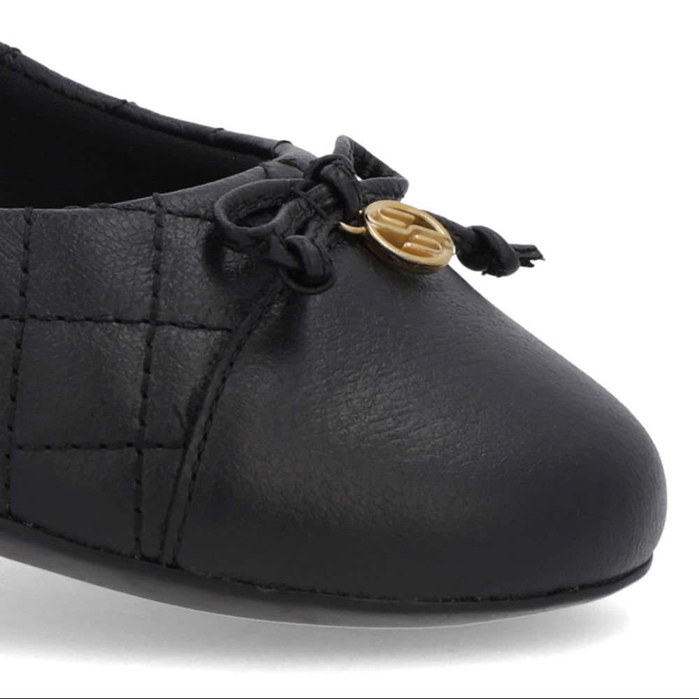 Sapatilha Preta Couro Matelassê Preto 4