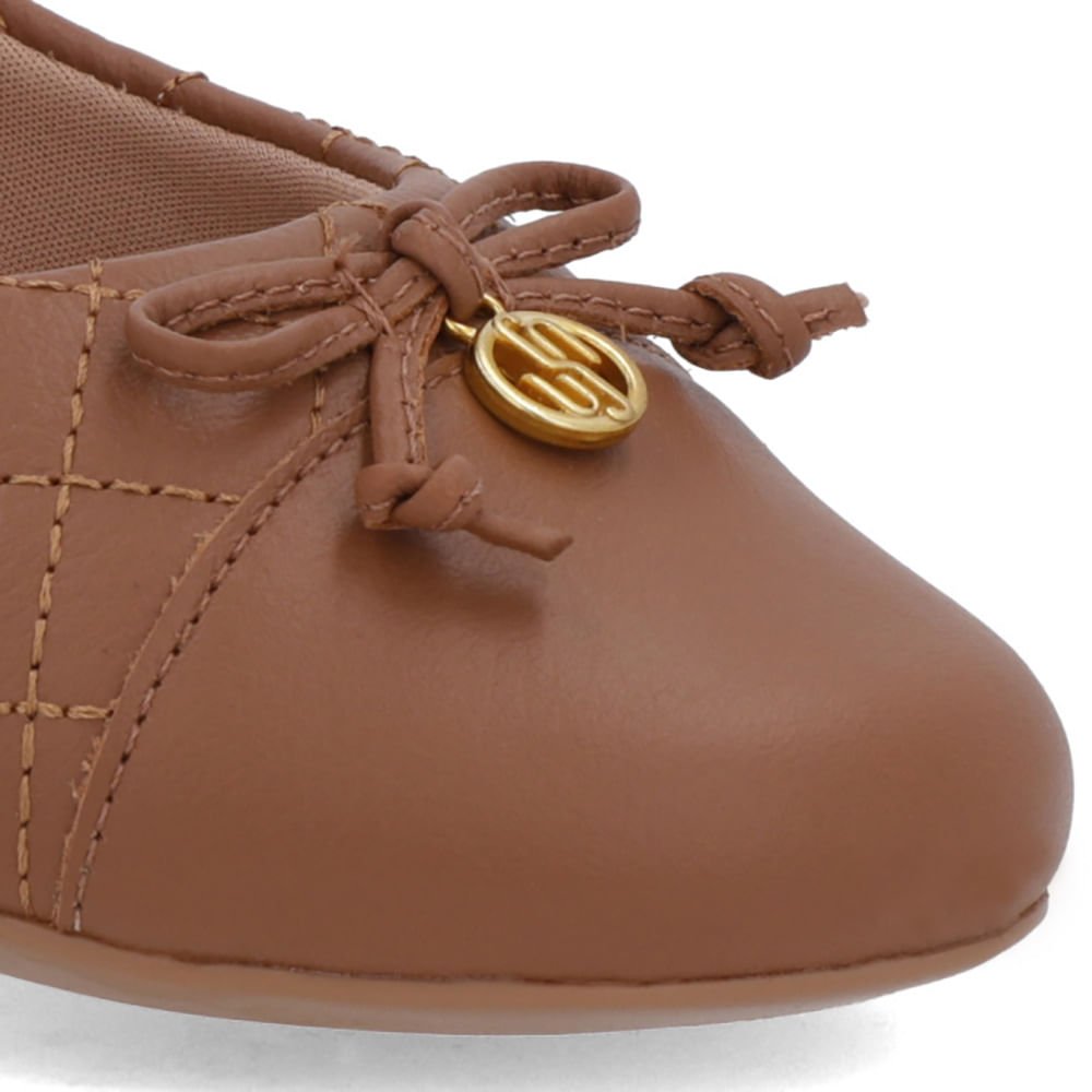 Sapatilha Marrom Caramelo Couro Matelassê Marrom 4