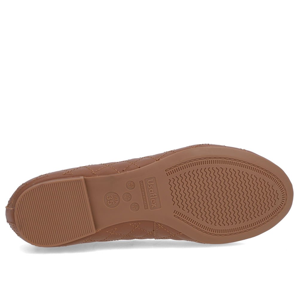 Sapatilha Marrom Caramelo Couro Matelassê Marrom 5