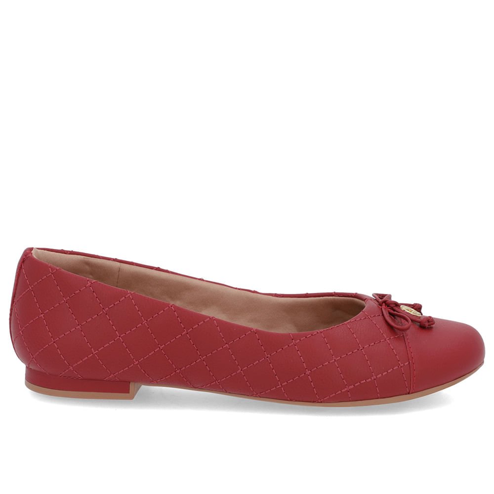 Sapatilha Vermelha Couro Matelassê Vermelho 1