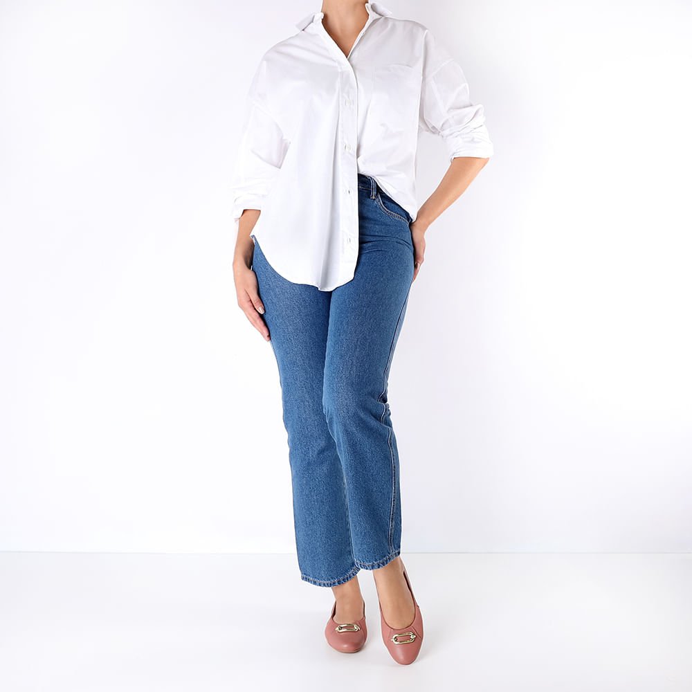 Sapatilha Rosa Vintage Couro Lateral Tecido Rosa 4