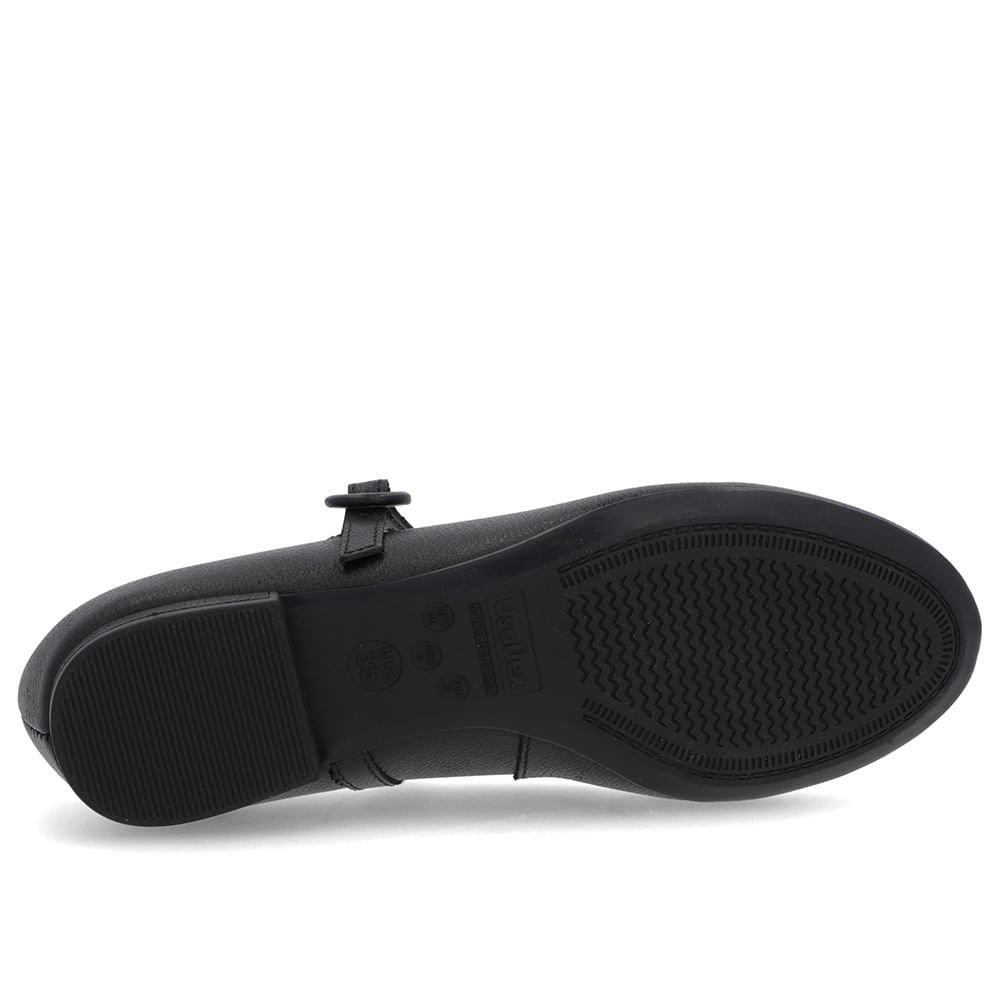 Sapatilha Preta Couro Tira Preto 5