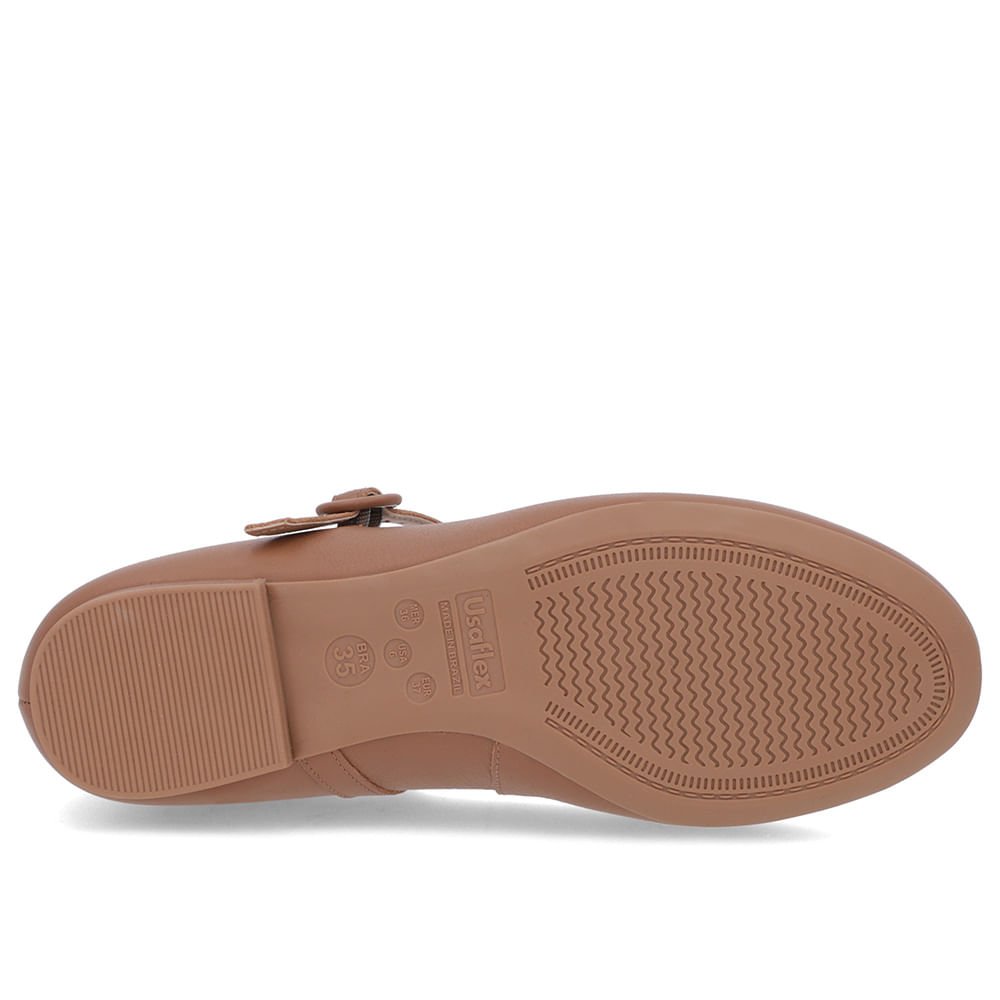 Sapatilha Marrom Caramelo Couro Tira Marrom 5