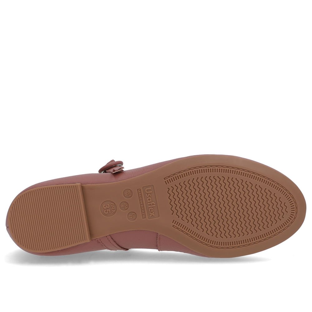 Sapatilha Rosa Vintage Couro Tira Rosa 5
