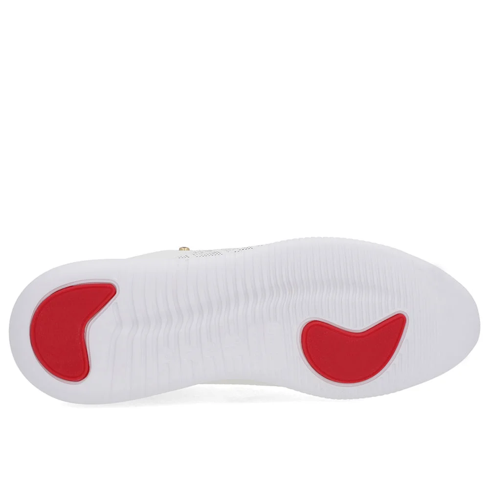 Tênis Branco Couro Laser Zíper Lateral Branco 5