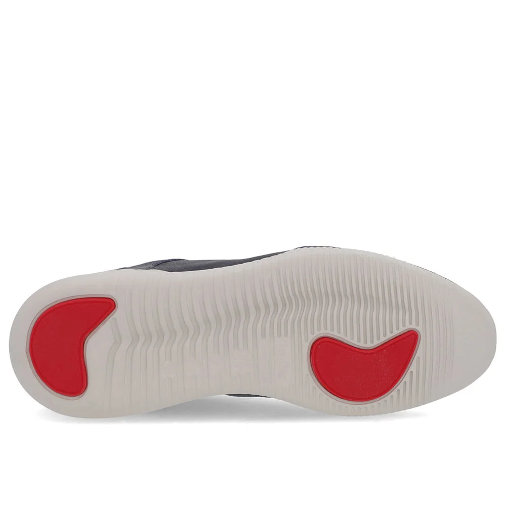 Tênis Azul Couro Detalhe Prata Azul 5