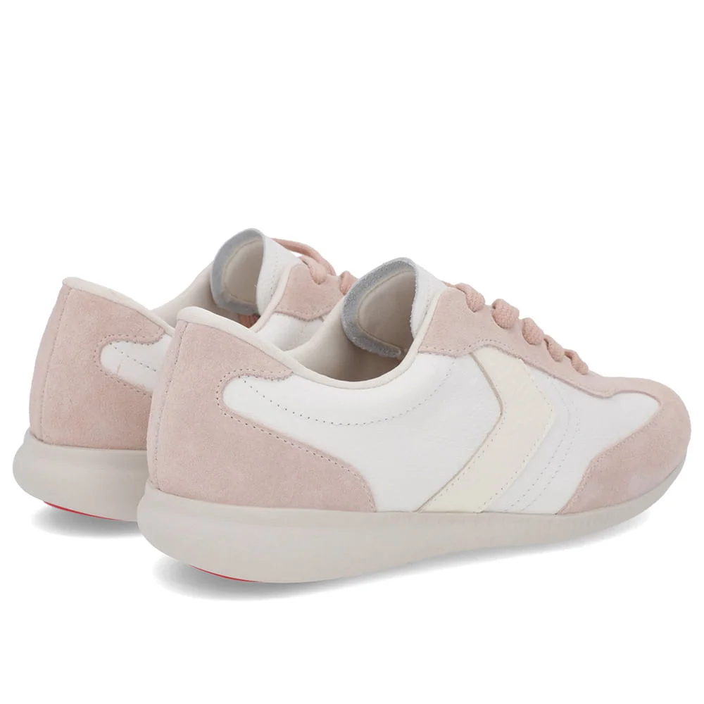 Tênis Branco Marfim Couro Rose Branco 3