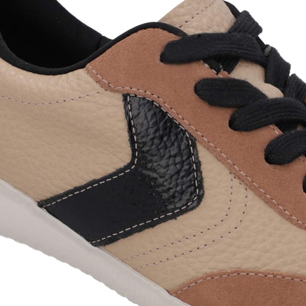 Tênis Bege Couro Marrom Marrom 4