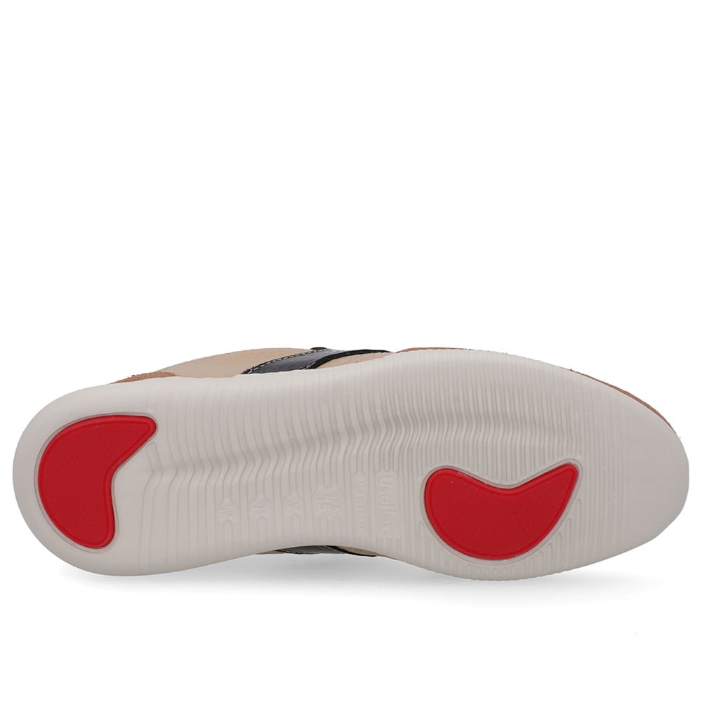 Tênis Bege Couro Marrom Marrom 5