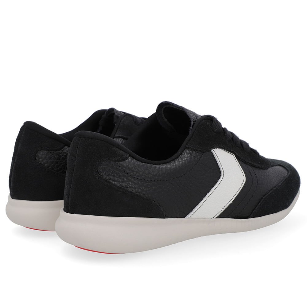 Tênis Preto Couro Branco Preto 3