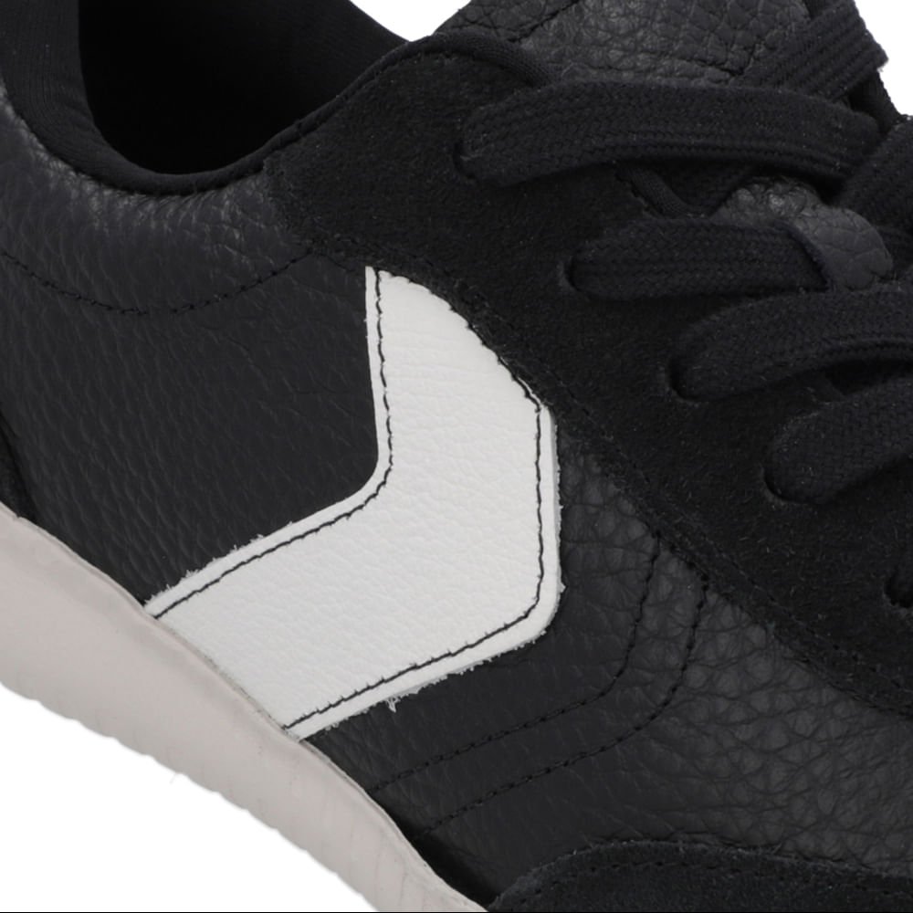 Tênis Preto Couro Branco Preto 4