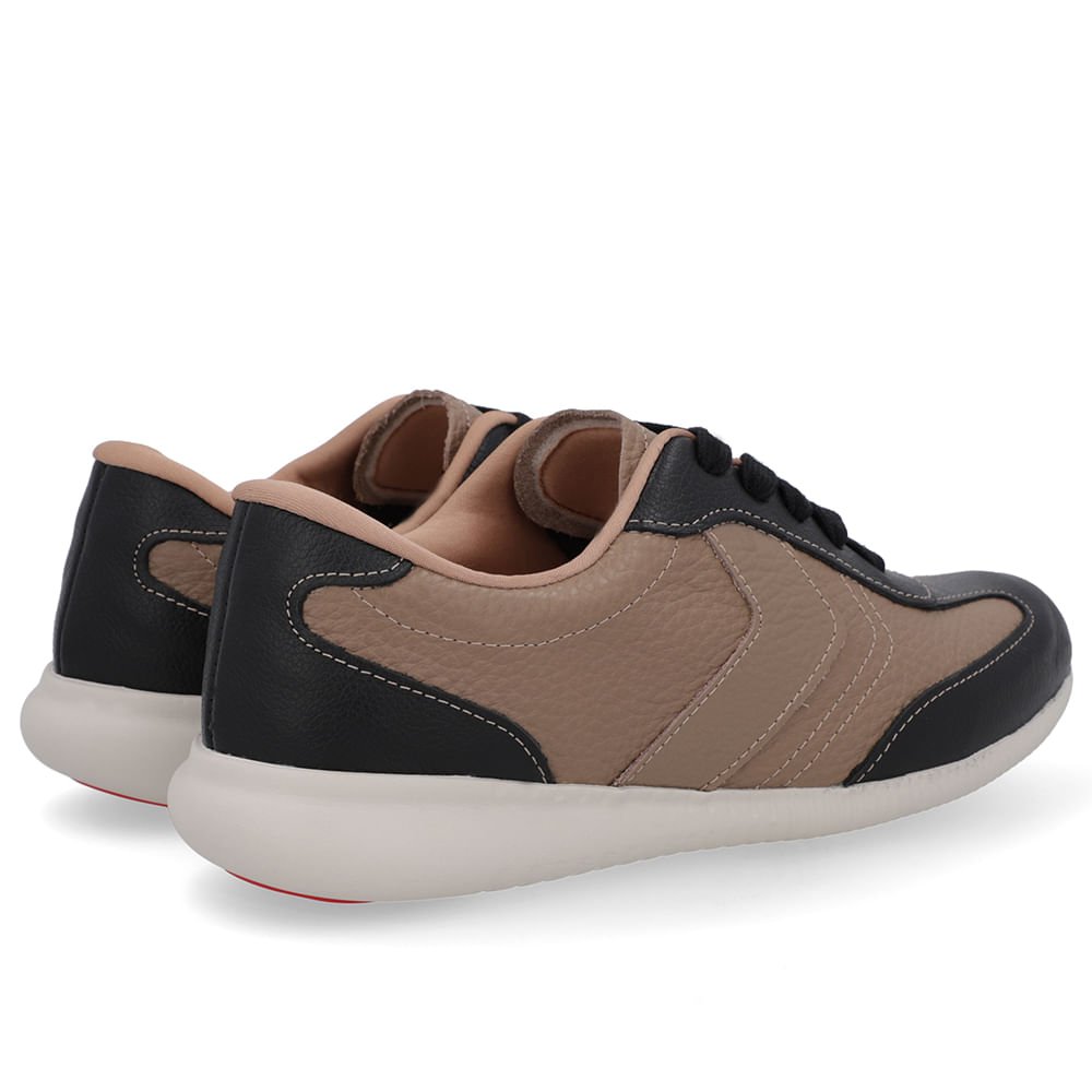 Tênis Marrom Couro Preto Marrom 3