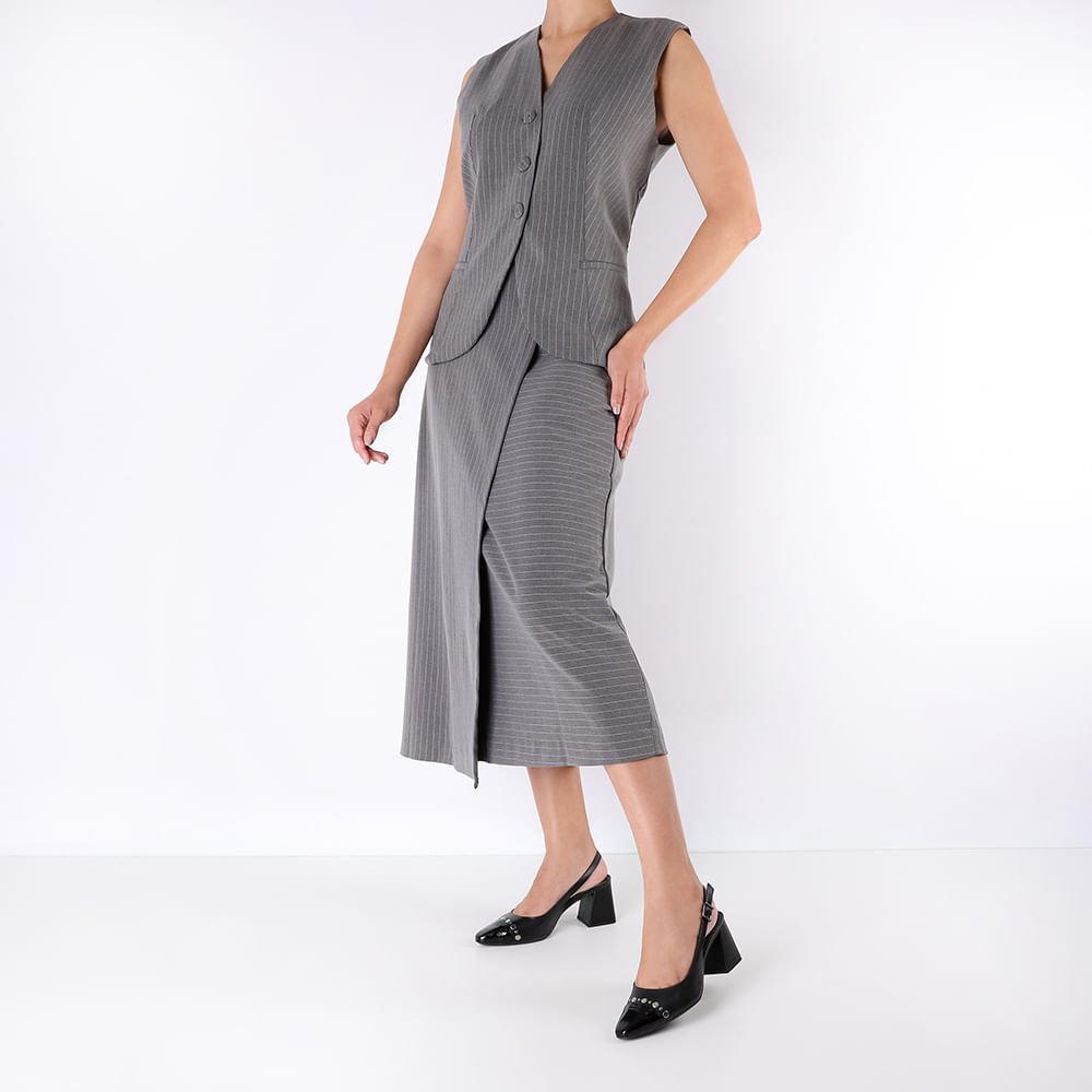 Slingback Preto Salto Geométrico Tachas Preto 4