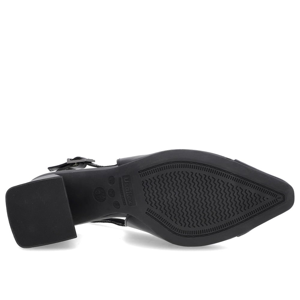 Slingback Preto Salto Geométrico Tachas Preto 5