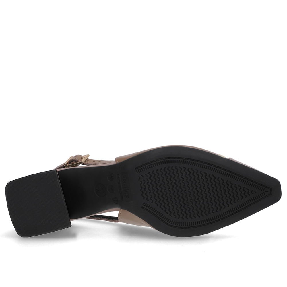 Slingback Marrom Salto Geométrico Tachas Marrom 5