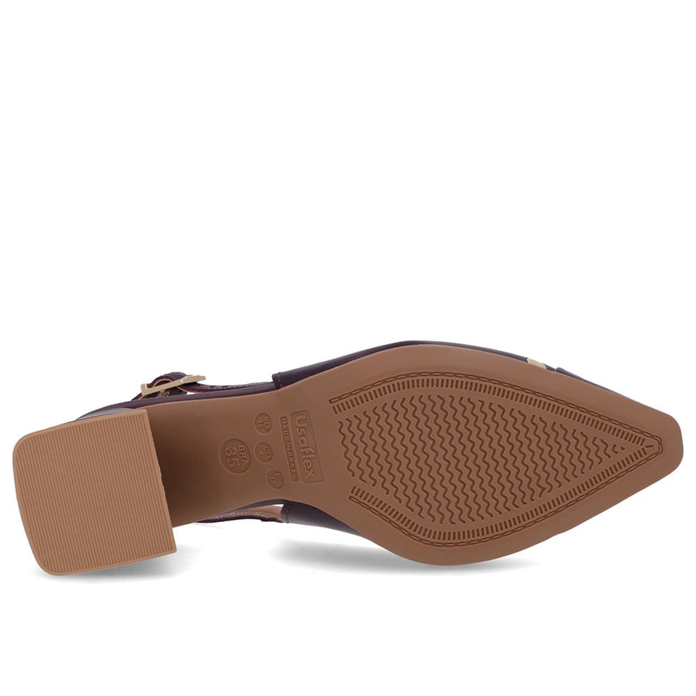 Slingback Roxo Salto Geométrico Tachas Roxo 5