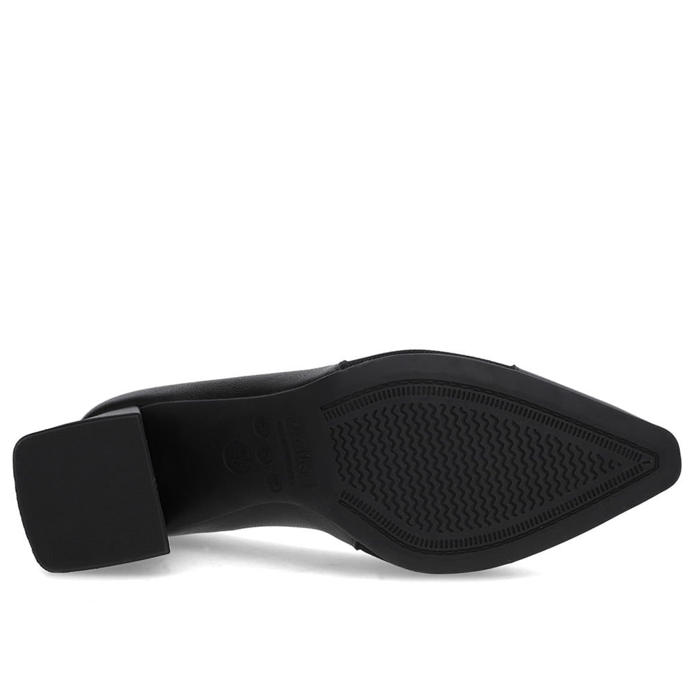 Scarpin Preto Couro Liso Preto 5