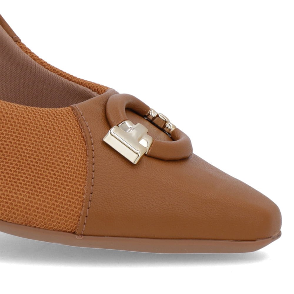 Scarpin Marrom Couro Liso Marrom 4