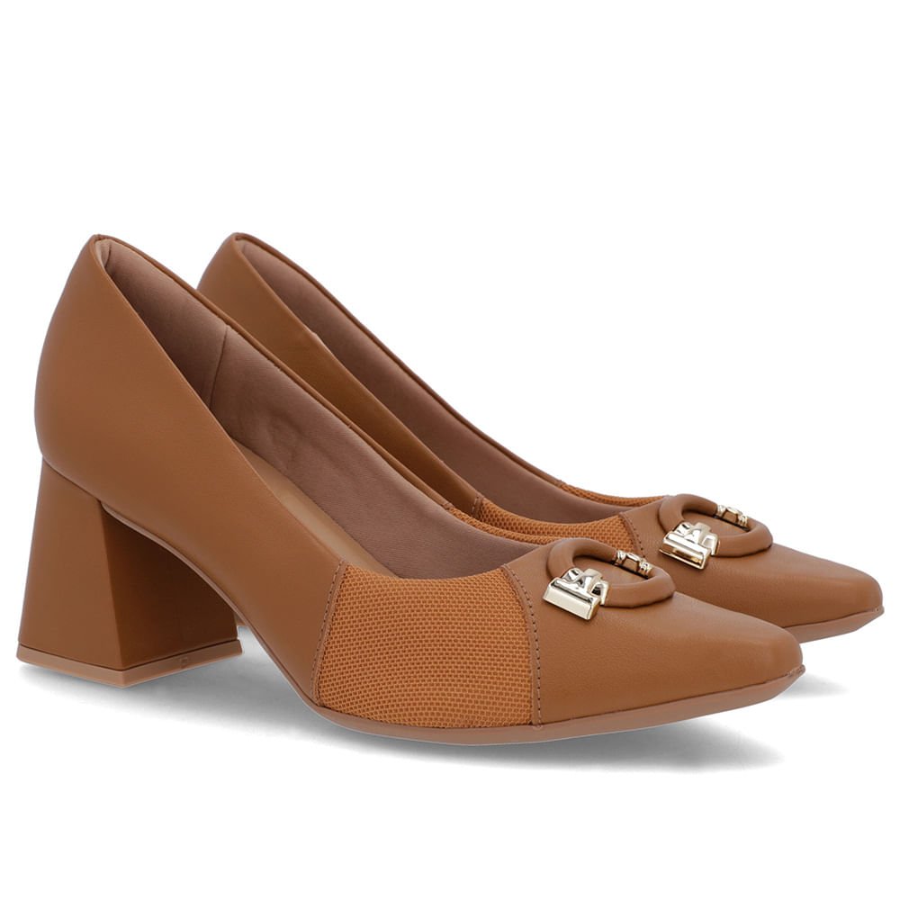 Scarpin Marrom Couro Liso Marrom 2