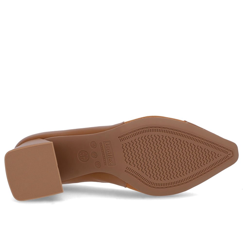 Scarpin Marrom Couro Liso Marrom 5