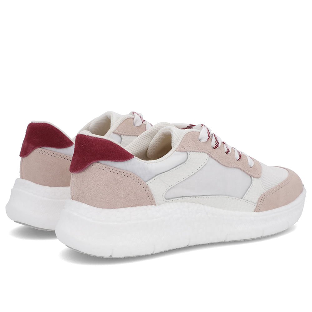 Tênis Rose Couro Cadarço Rosé 3