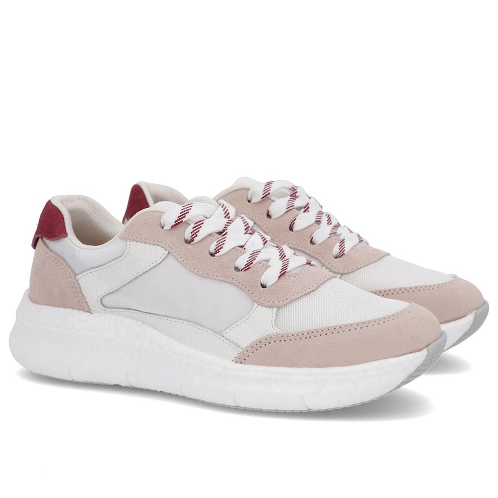Tênis Rose Couro Cadarço Rosé 2