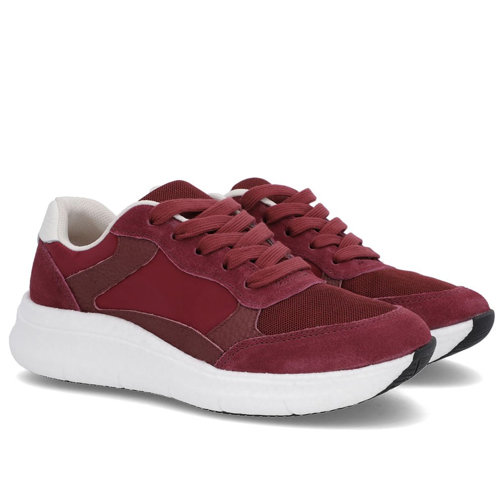 Tênis Vermelho Couro Cadarço Vermelho 2