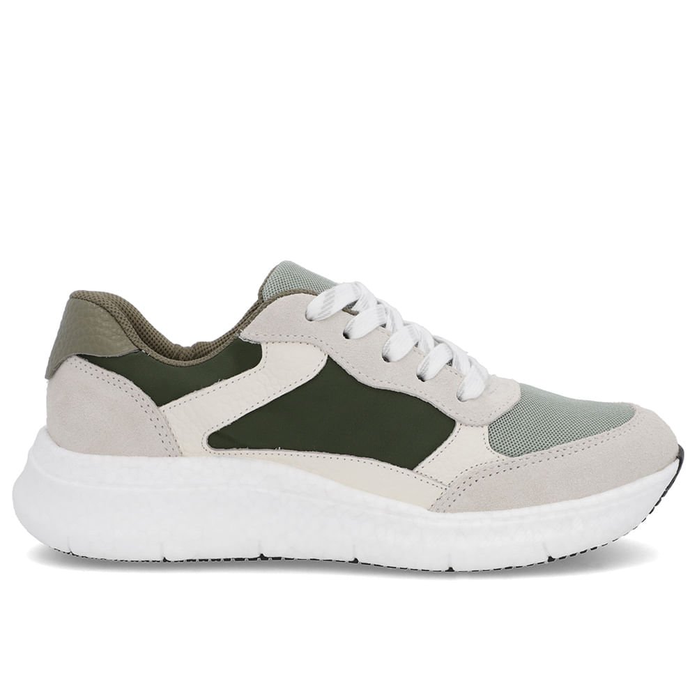 Tênis Verde Couro Cadarço