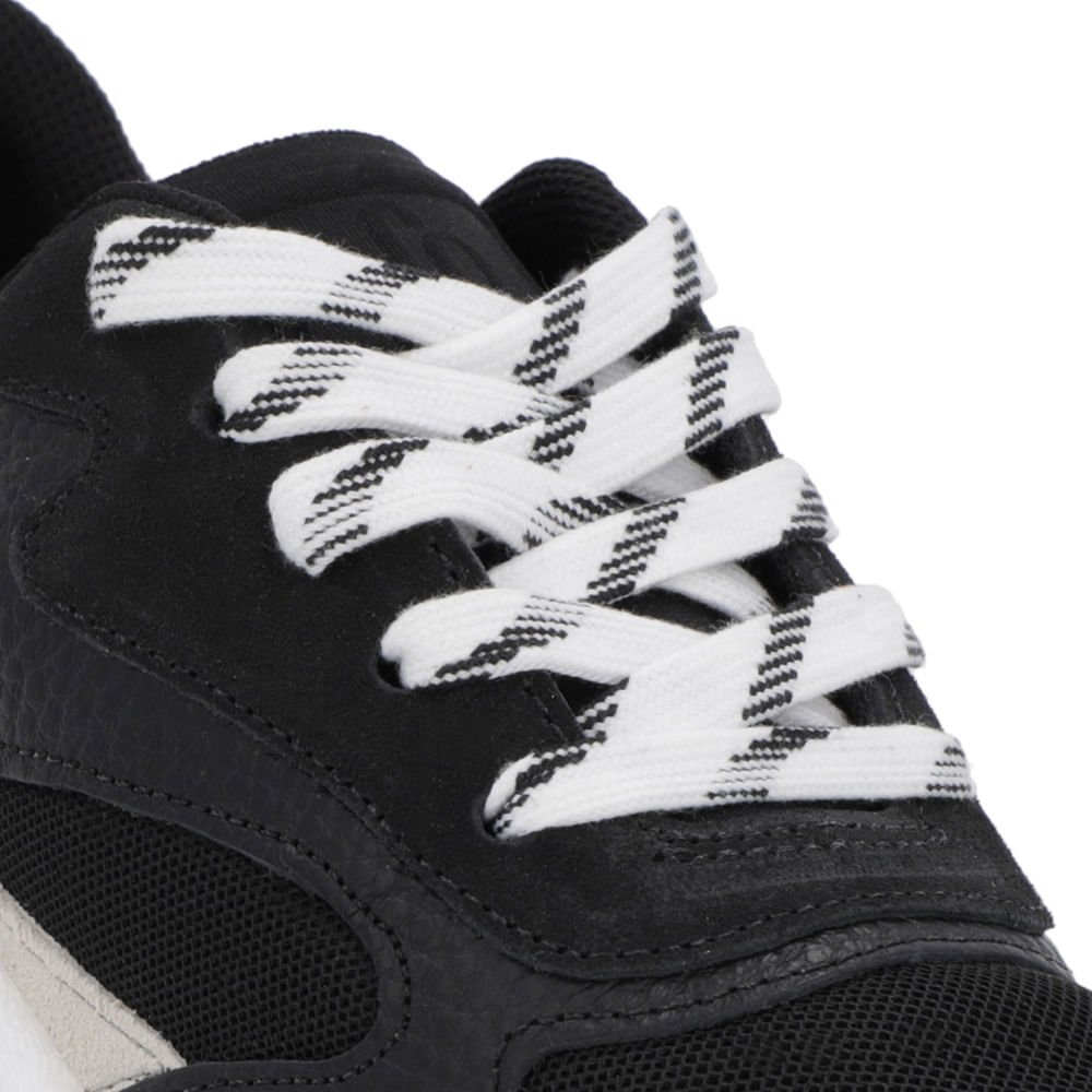 Tênis Preto Couro Cadarço Preto 4