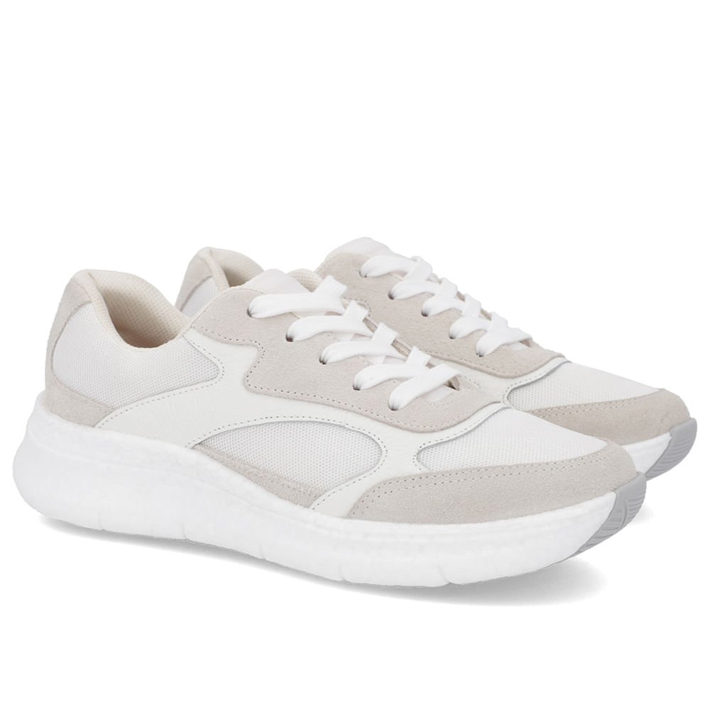 Tênis Branco Couro Cadarço Branco 2