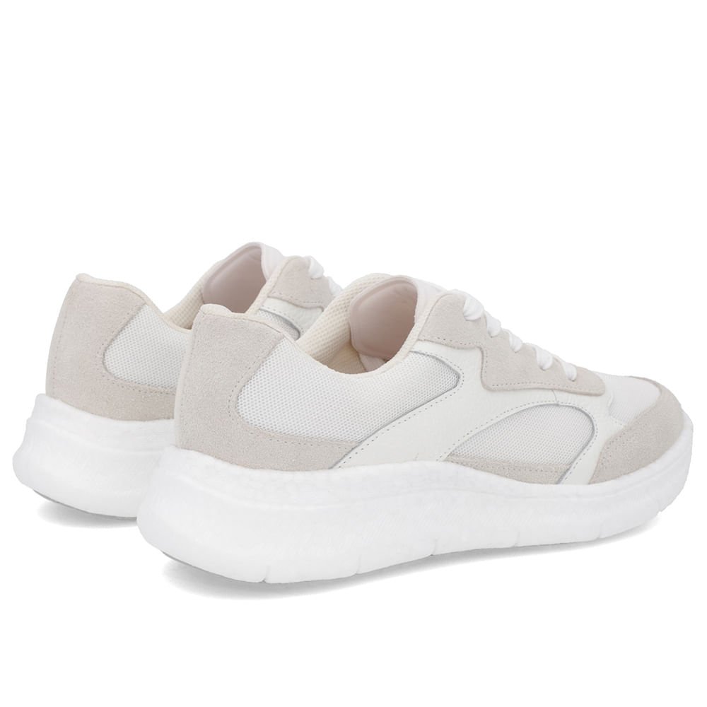 Tênis Branco Couro Cadarço Branco 3