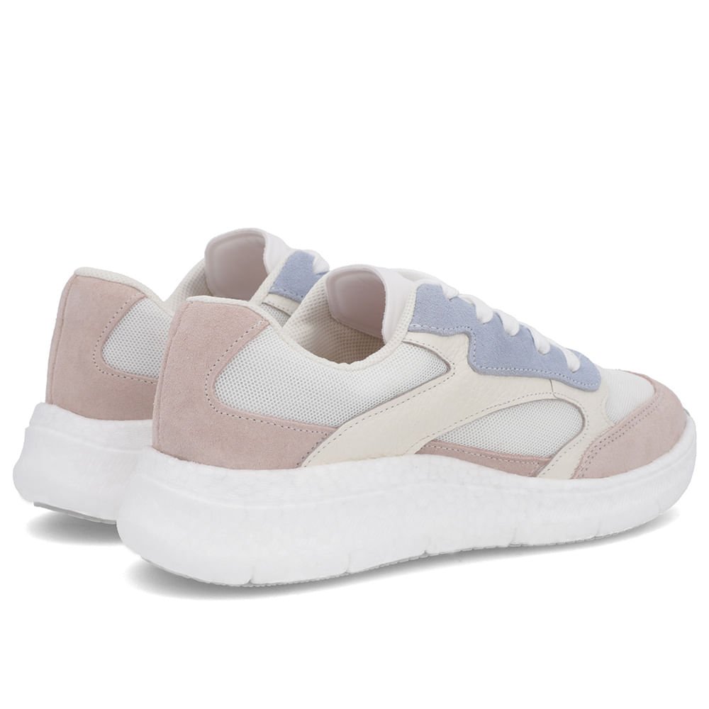 Tênis Branco Marfim Couro Cadarço Branco 3