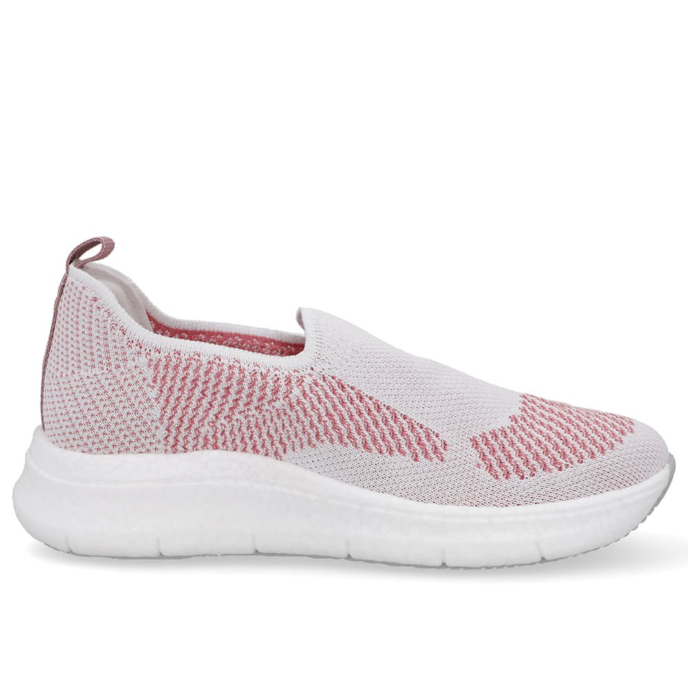 Tênis Branco Tricot Slip On