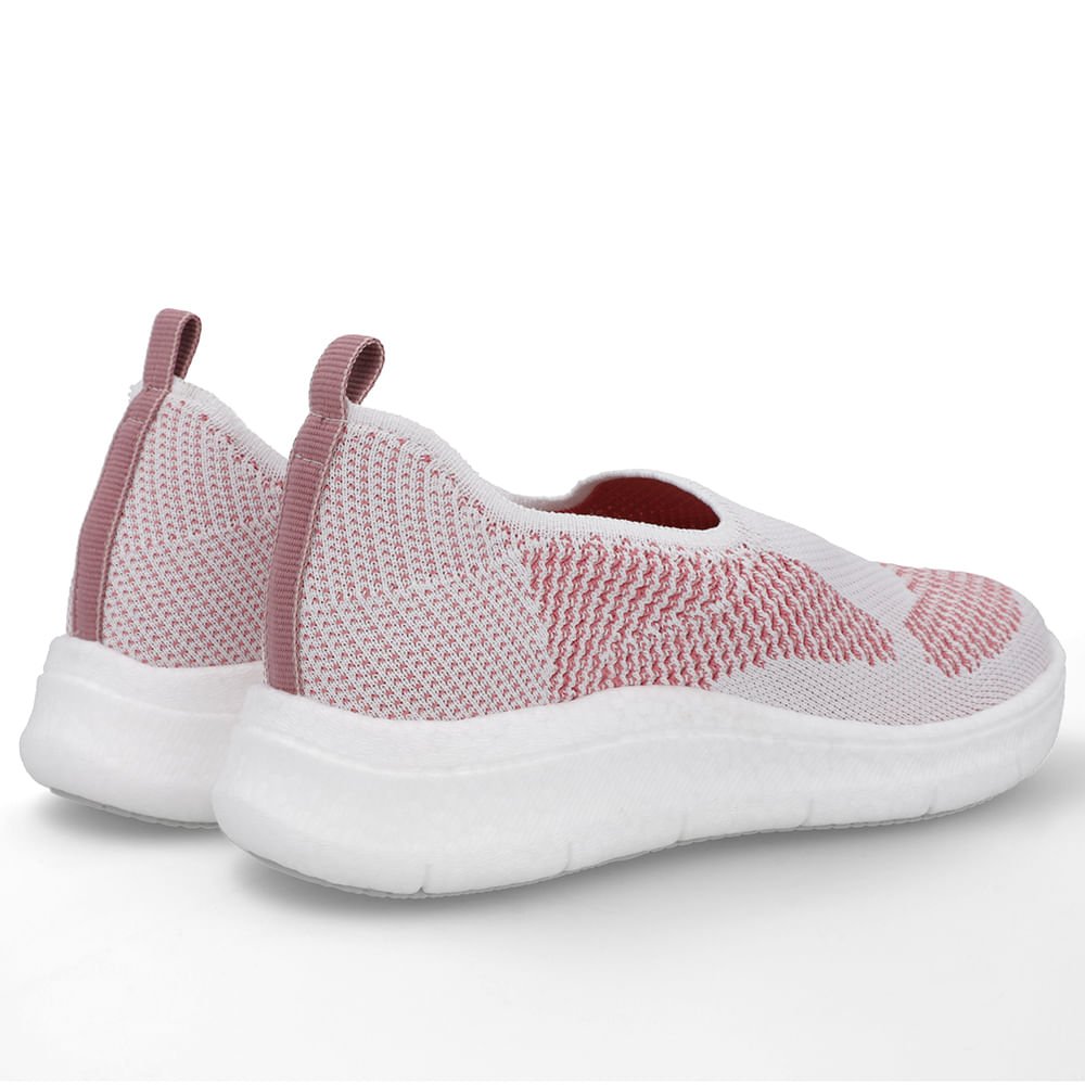 Tênis Branco Tricot Slip On Branco 2
