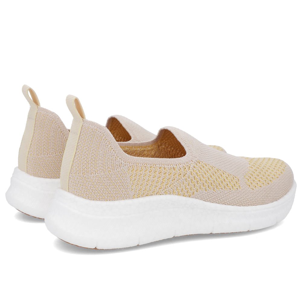 Tênis Bege Tricot Slip On Bege 3