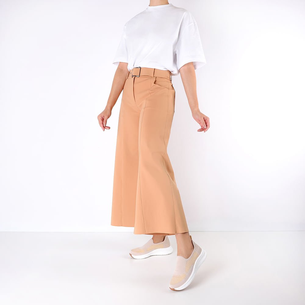 Tênis Bege Tricot Slip On Bege 4