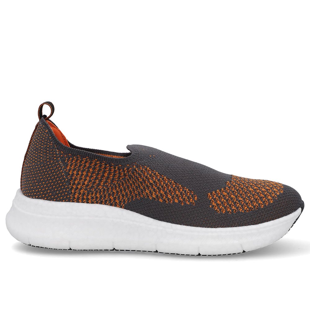 Tênis Cinza Tricot Slip On