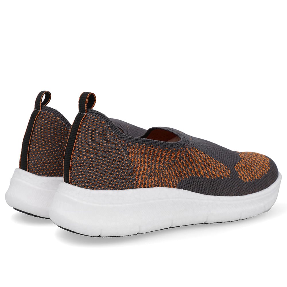 Tênis Cinza Tricot Slip On Cinza 3