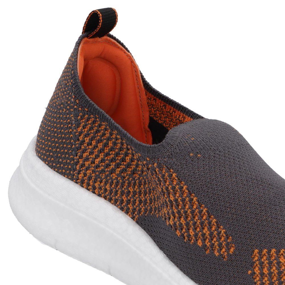 Tênis Cinza Tricot Slip On Cinza 4