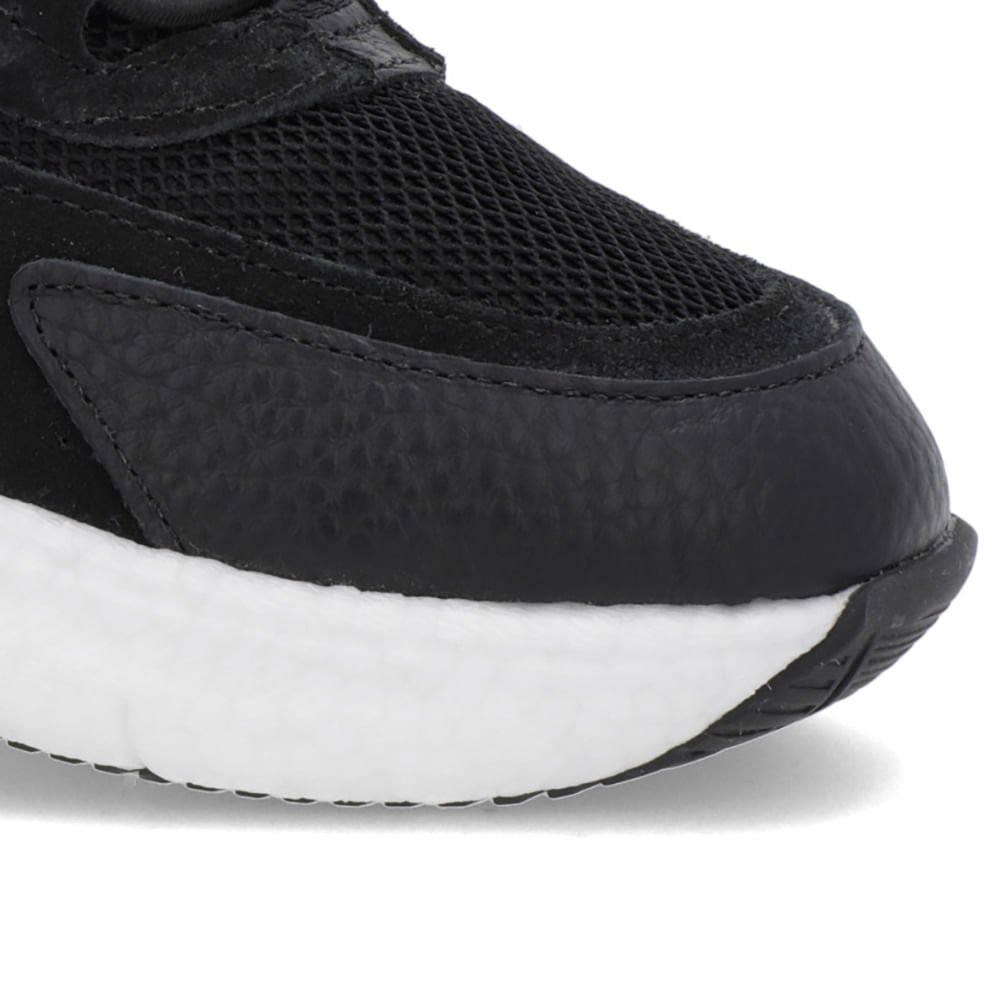 Tênis Preto Couro Cadarço Elástico Preto 4