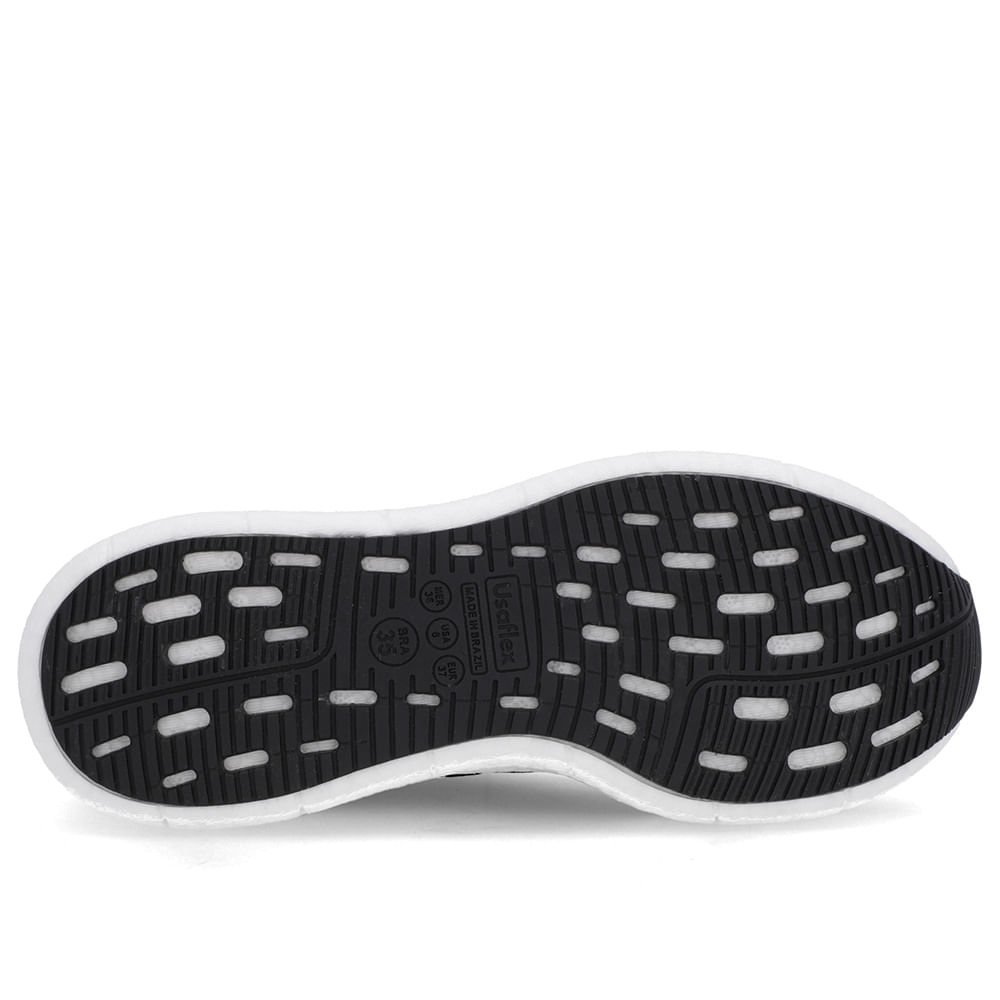 Tênis Preto Couro Cadarço Elástico Preto 5