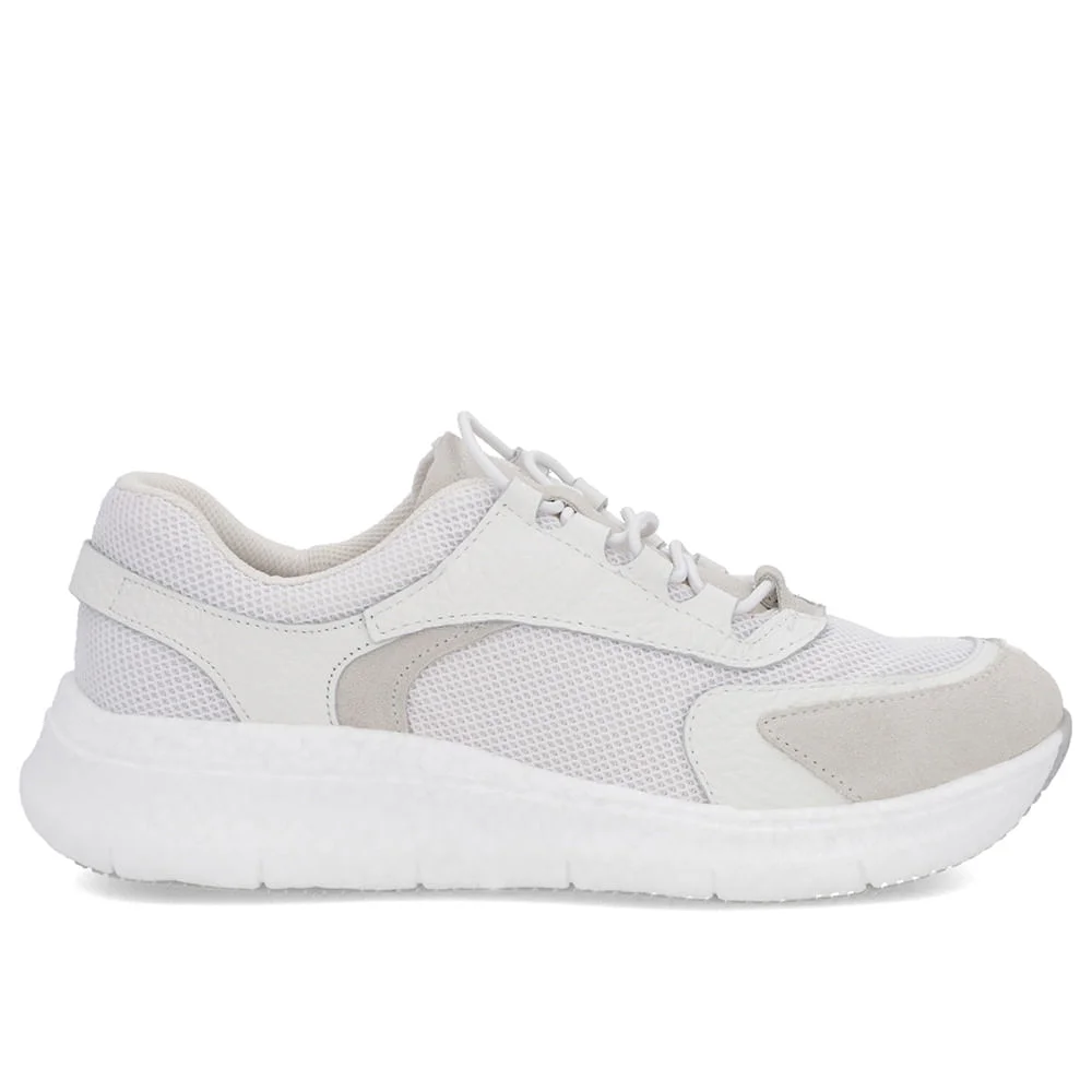 Tênis Branco Couro Cadarço Elástico