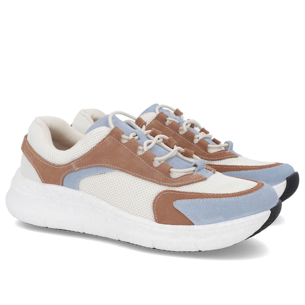 Tênis Marrom Couro Cadarço Elástico Marrom 2