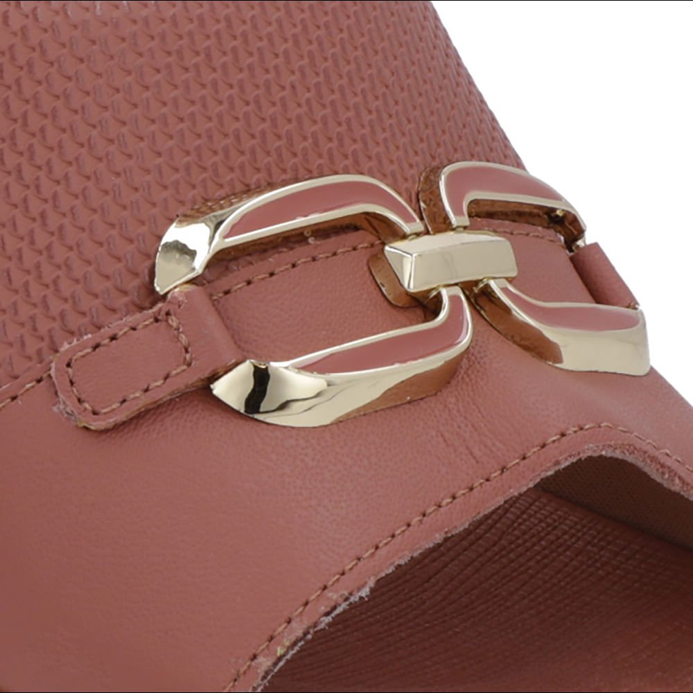 Tamanco Salto Bloco Couro Rosa Rosa 4