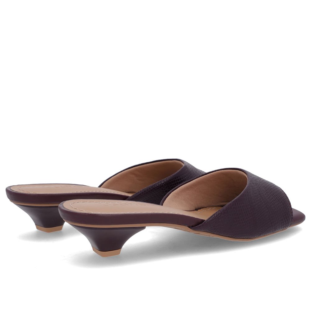 Tamanco Roxo Couro Textura Roxo 3