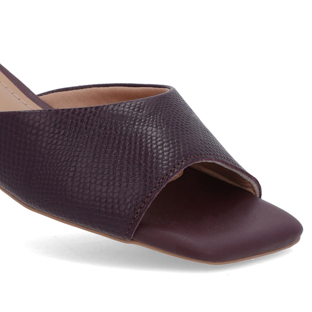 Tamanco Roxo Couro Textura Roxo 4